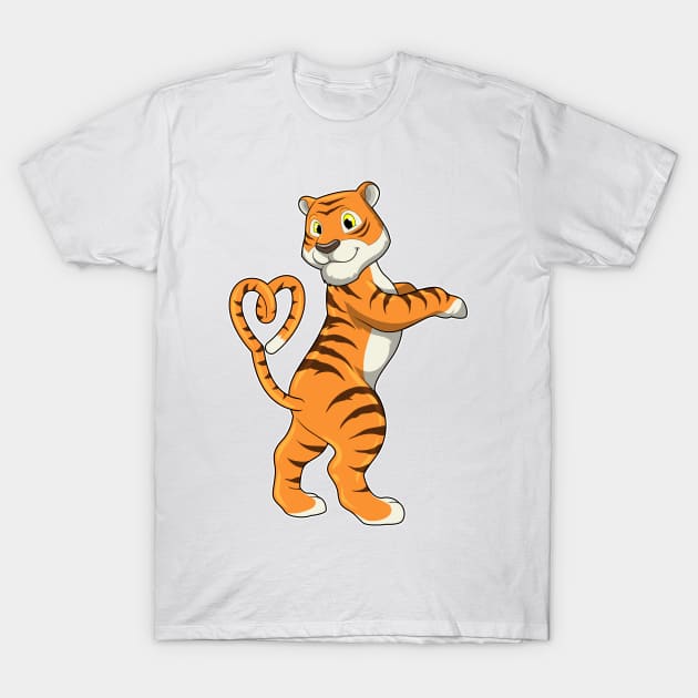 Tiger with Heart T-Shirt by Markus Schnabel